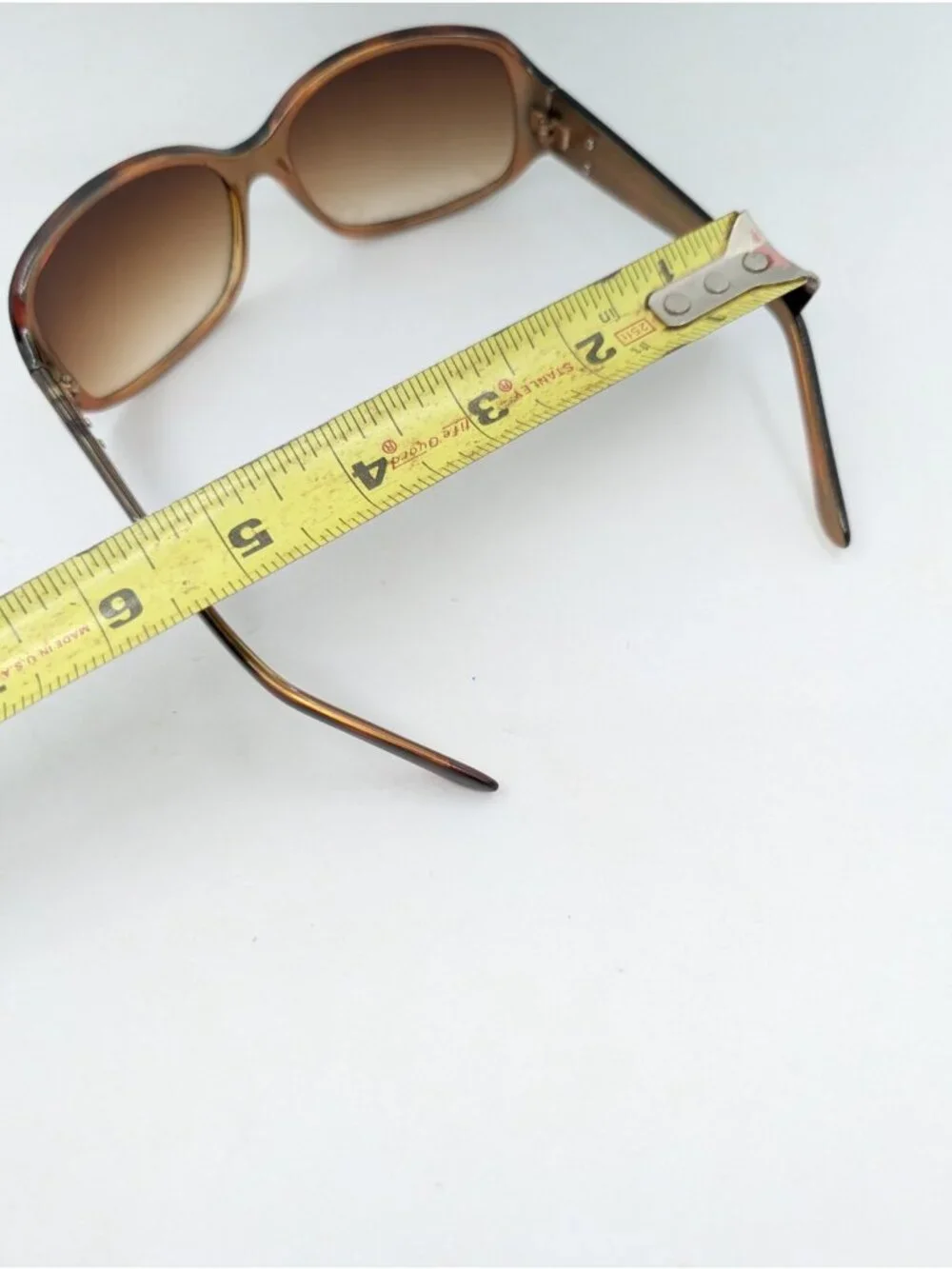 Steve Madden Sunglasses Brown faux Tortoise Women's Gold Side Logo S295 TSGD